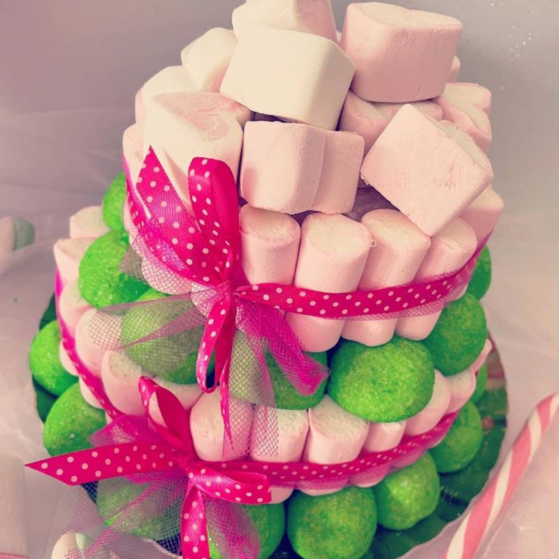 Mini Wedding Cake Rosa e Verde