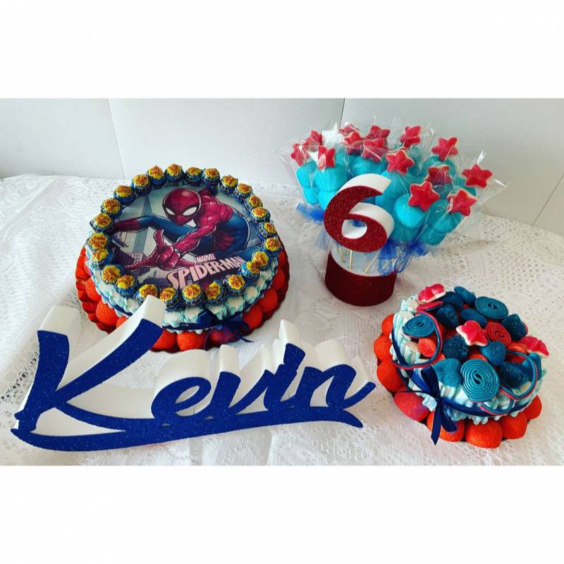 Candy Buffet Spiderman con Nome