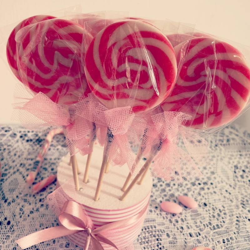 Composizione Lollipop Rosa Pesca
