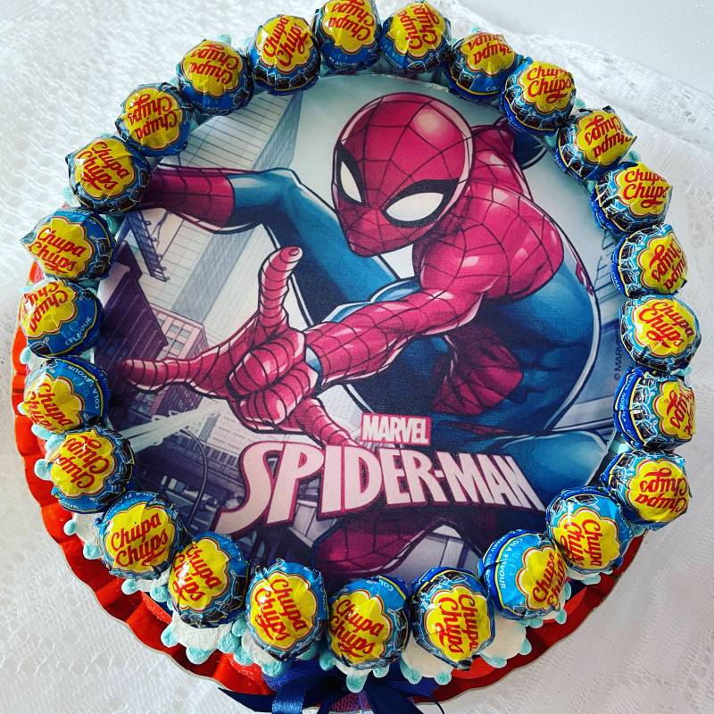 Torta Cartoons Spiderman con Chupa Chups